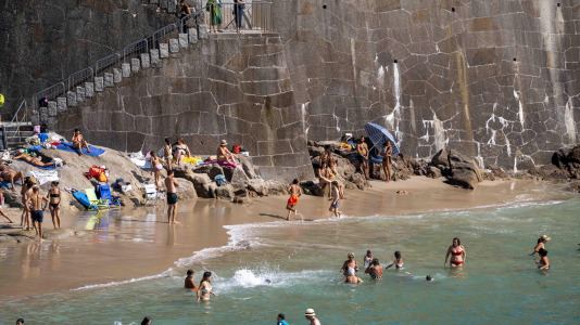 Así se disfrutan las playas de A Coruña en la espera del eclips