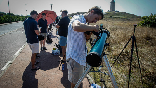 Desde temprano las personas se desplazaron a las zonas en las cuales se podría apreciar el eclipse