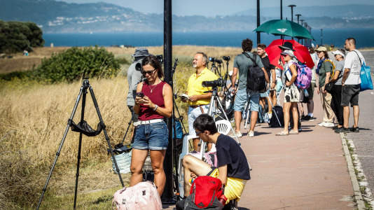 Desde temprano las personas se desplazaron a las zonas en las cuales se podría apreciar el eclipse
