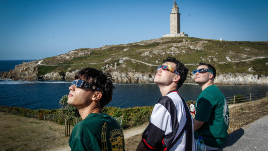 Desde temprano las personas se desplazaron a las zonas en las cuales se podría apreciar el eclipse