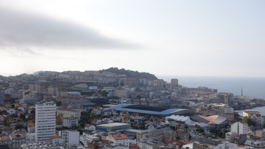 A Coruña desde arriba justo antes de empezar el eclipse