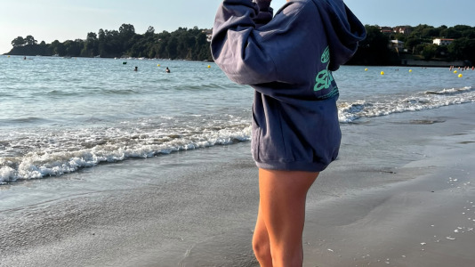 Desde la playa, muchos esperaron al eclipse