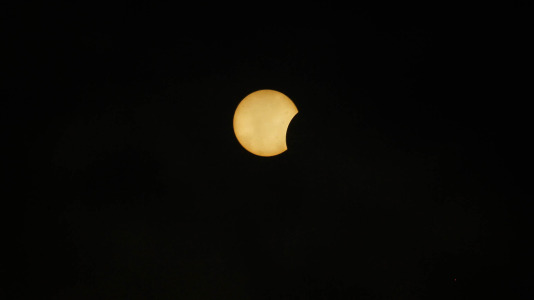 Visto desde la Torre de Hércules el eclipse total de sol del 12 de agosto