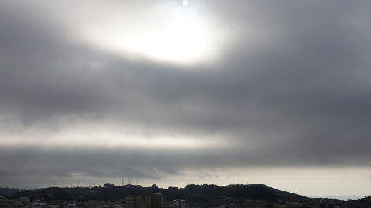 El eclipse visto desde la Torre Hercón