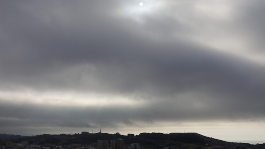El eclipse visto desde la Torre Hercón