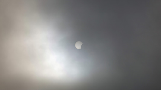 El eclipse visto desde la Torre Hercón