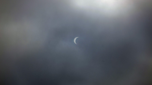 El eclipse visto desde la Torre Hercón