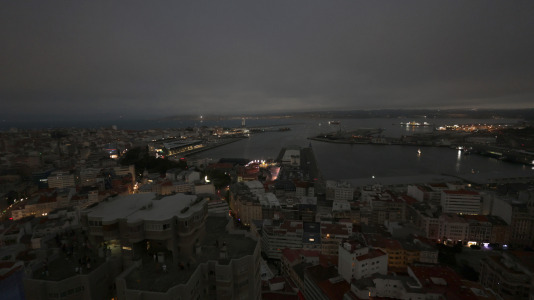 El eclipse visto desde la Torre Hercón