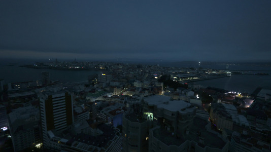 El eclipse visto desde la Torre Hercón