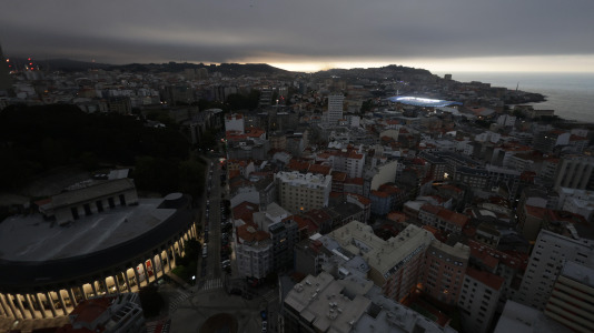 El eclipse visto desde la Torre Hercón