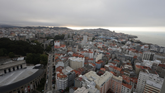 El eclipse visto desde la Torre Hercón