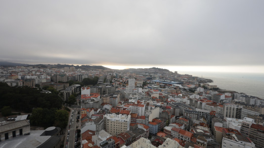 El eclipse visto desde la Torre Hercón