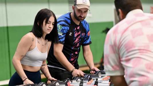 Participantes en el primer Teresa Herrera de Futbolín en la ciudad de A Coruña