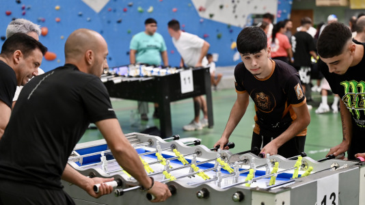 Participantes en el primer Teresa Herrera de Futbolín en la ciudad de A Coruña
