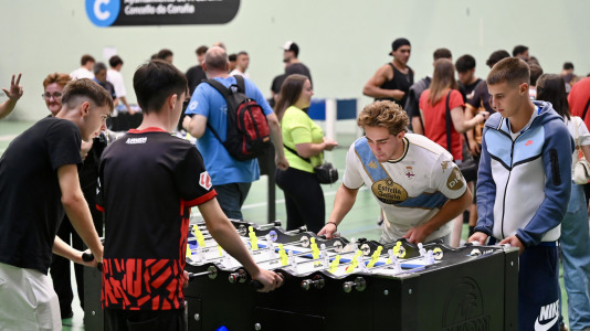 Participantes en el primer Teresa Herrera de Futbolín en la ciudad de A Coruña
