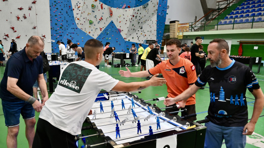 Participantes en el primer Teresa Herrera de Futbolín en la ciudad de A Coruña
