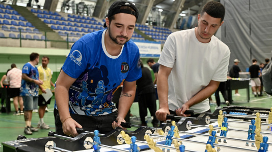 Participantes en el primer Teresa Herrera de Futbolín en la ciudad de A Coruña