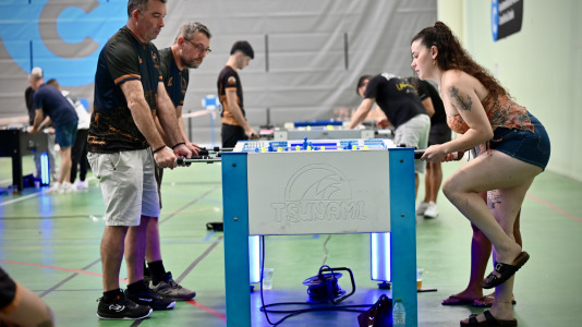 Participantes en el primer Teresa Herrera de Futbolín en la ciudad de A Coruña