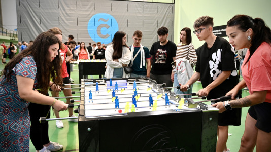 Participantes en el primer Teresa Herrera de Futbolín en la ciudad de A Coruña