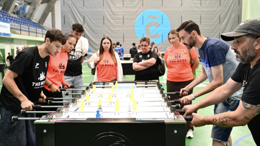 Participantes en el primer Teresa Herrera de Futbolín en la ciudad de A Coruña