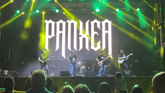 El grupo Panxea, durante su actuación en el Rock in Cambre
