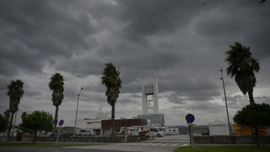 Viandantes sorteando el viento y árboles caídos han sido las escenas más comunes este martes en la ciudad