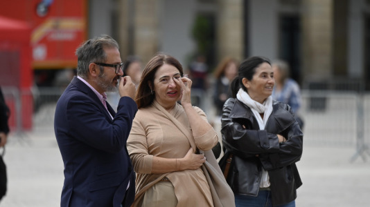Los Bomberos de A Coruña realizaron un simulacro en María Pita dentro de las actividades de la Semana de la Prevención