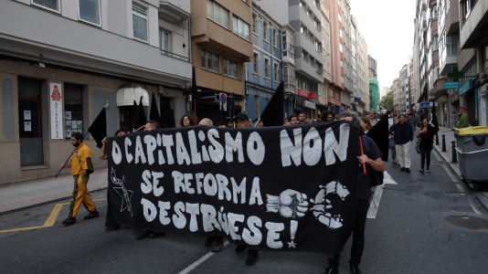 Alrededor de 1.000 personas marcharon por A Coruña
