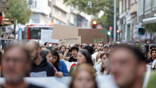 Alrededor de 1.000 personas marcharon por A Coruña