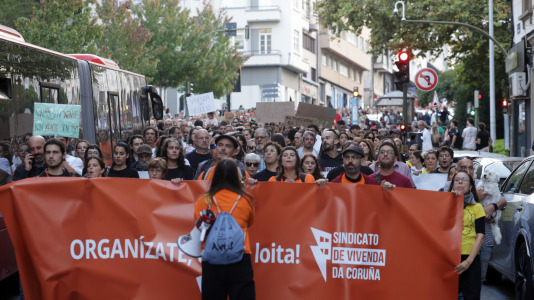 Alrededor de 1.000 personas marcharon por A Coruña