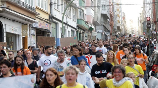 Alrededor de 1.000 personas marcharon por A Coruña