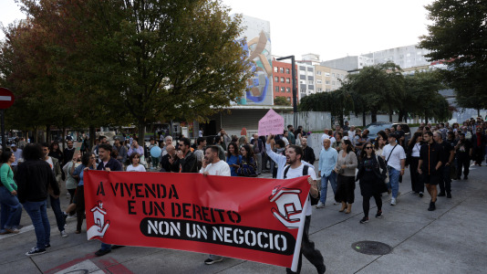 Alrededor de 1.000 personas marcharon por A Coruña
