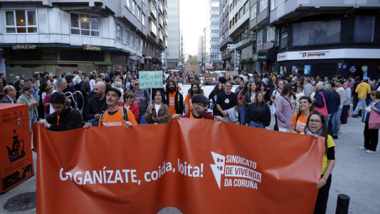 Alrededor de 1.000 personas marcharon por A Coruña