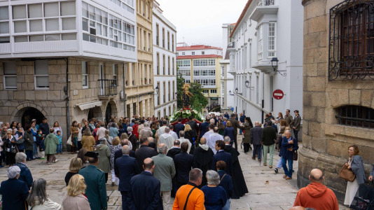 Desde la iglesia de Santo Domingo partió la patrona de la ciudad, la virgen del Rosario, en su tradicional procesión por las calles de la Ciudad Vieja