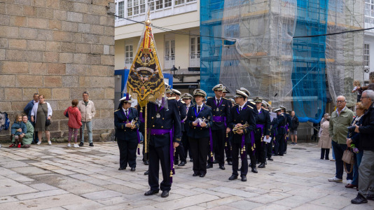 Desde la iglesia de Santo Domingo partió la patrona de la ciudad, la virgen del Rosario, en su tradicional procesión por las calles de la Ciudad Vieja