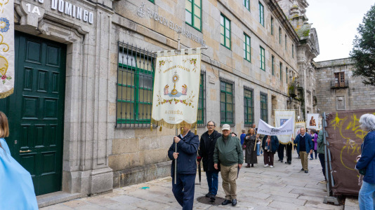 Desde la iglesia de Santo Domingo partió la patrona de la ciudad, la virgen del Rosario, en su tradicional procesión por las calles de la Ciudad Vieja