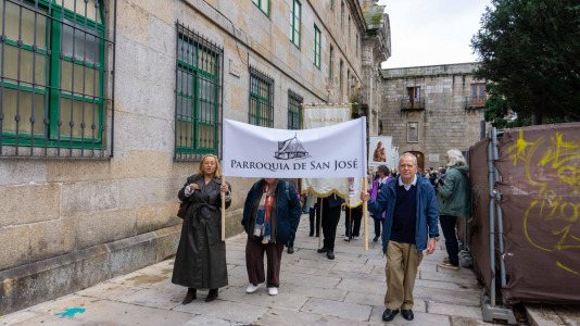 Desde la iglesia de Santo Domingo partió la patrona de la ciudad, la virgen del Rosario, en su tradicional procesión por las calles de la Ciudad Vieja