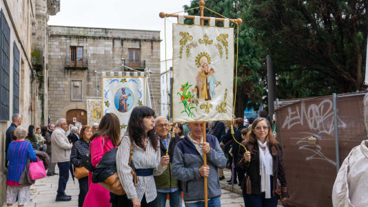 Desde la iglesia de Santo Domingo partió la patrona de la ciudad, la virgen del Rosario, en su tradicional procesión por las calles de la Ciudad Vieja