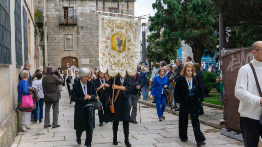 Desde la iglesia de Santo Domingo partió la patrona de la ciudad, la virgen del Rosario, en su tradicional procesión por las calles de la Ciudad Vieja
