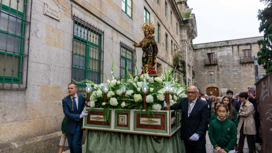 Desde la iglesia de Santo Domingo partió la patrona de la ciudad, la virgen del Rosario, en su tradicional procesión por las calles de la Ciudad Vieja